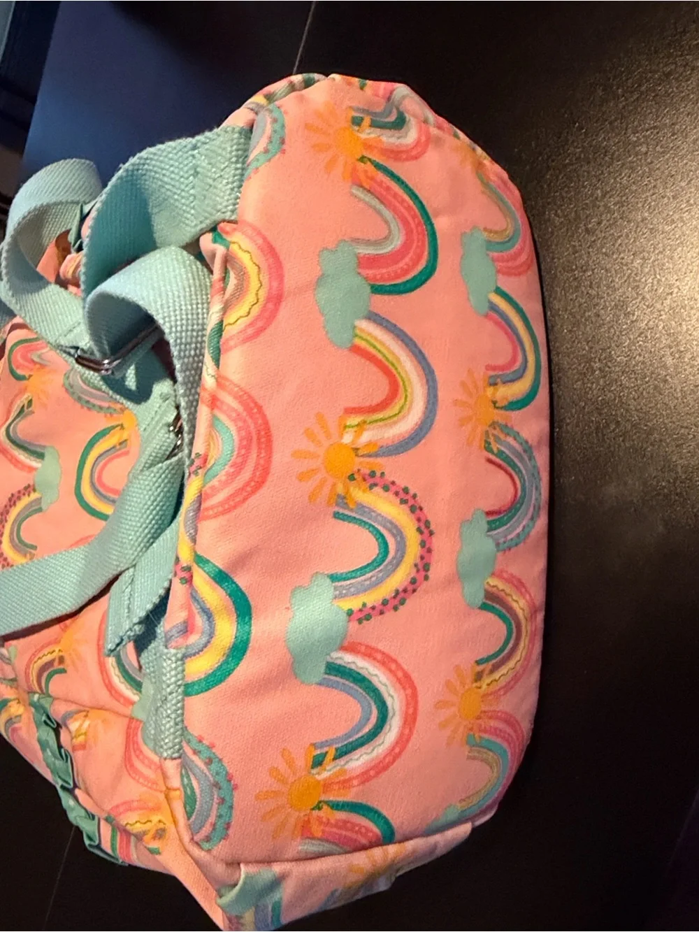 Matilda Jane Rainbow Color Splash swim bag Backpack in Coral Pink & Turquoise